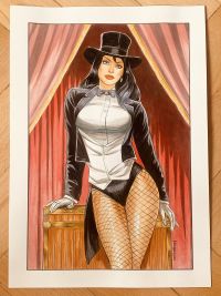 Image for Zatanna on Chest A3 mixed-media BIG Illustration