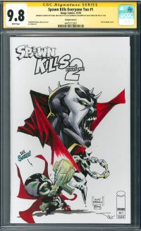 Image for King Spawn blank cover CGC 9.8 sketch by Kael Ngu and Alex Sinclair