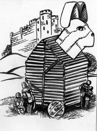 Image for "Trojan Rabbit" Officially Licensed Monty Python/ Holy Grail Art!