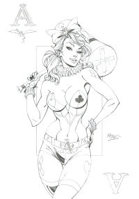 Image for Original cover pencils Zenescope August Artist's Choice Cosplay Collectibles Alice/Harley 