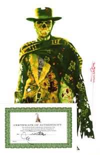 Image for CLINT EASTWOOD MAN WITH NO NAME ZOMBIE PRINT SIGNED ARTHUR SUYDAM w/ COA