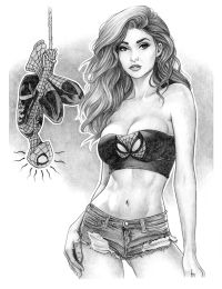 Image for "Mary Jane", original pencil sketch from pinup artist Dave Nestler