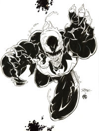 Image for Spectacular Spiderman #151 cover shot /Venom Pinup,  Original Art Marvel /Panini uk 