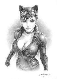 Image for "Catwoman" original pencil sketch from pinup artist Dave Nestler