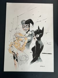 Image for Bengal Commission Harley Quinn & Poison Ivy & Catwoman 14 X 11