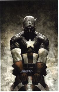 Image for CAPTAIN AMERICA PRINT SIGNED STEVE EPTING