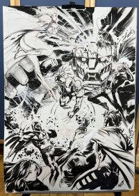 Image for X-Men jam drawing by Ryan Benjamin, Kael Ngu, Derrick Chew, Miki Okazaki, Eric Chen, Stephen Segovia, and Carlo Pagulayan 