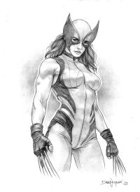 Image for "Lady Wolverine" original pencil sketch from artist Dave Nestler