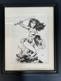 Image for David Finch Wonder Woman Sketch on 11 x 17 Bristol Board