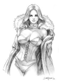 Image for Emma Frost original pencil sketch from artist Dave Nestler