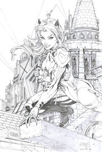 Image for Miss Meow cover Homage of Jim Lee’s Catwoman from the Hush wrap around cover! 