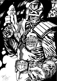 Image for JUDGE DREDD 2000AD A4 ORIGINAL ART by PAUL SWAIN