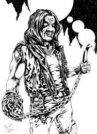 Image for DC Comics LOBO A4 ORIGINAL ART by PAUL SWAIN