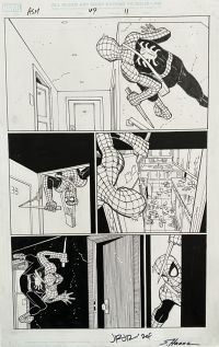 Image for  11x17 inch Original Art of Amazing Spider-Man issue 49 page 11 ! Spidey is in every panel ! Pencilled by John Romita Jr.! Inked by Scott Hanna ! Dual-Signed by Romita Jr & Hanna !