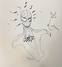 Image for David Mack Spider-Man sketch ! Pencilled & Painted by David Mack ! Signed by David Mack !