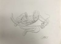 Image for Published Pencils of Greg Horn Spider-Man ! These pencils were used for many licensing images , including Playing Cards, Amazing Spider-Man issue 1 Greg Horn Variant Cover, etc ! Art is pencilled and signed by Greg Horn ! Art measures 8.5 inches by 11 inches !