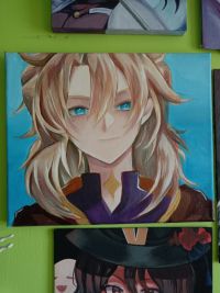 Image for ALBEDO from Genshin Impact acrylic painting 