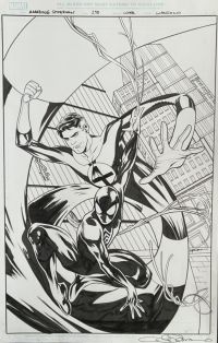 Image for AMAZING SPIDER-MAN #258 FACSIMILE EDITION COVER ! EMA LUPACCHINO VARIANT COVER !! Art measures 11X17 inches! Pencilled, Inked & signed by Emma Lupacchino!