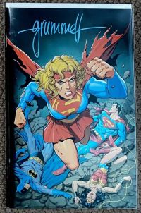Image for Crisis On Infinite Earths 7 Supergirl Foil Virgin Variant Signed Tom Grummett 