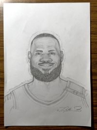 Image for Lebron James Pencil Sketch (A4)