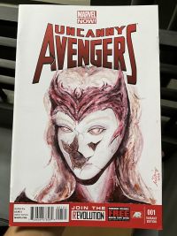 Image for Scarlet Witch Watercolor Sketch Cover