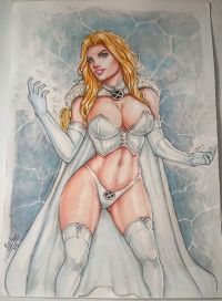 Image for Original Emma Frost piece size 9×12 