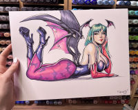 Image for Morrigan 9x12 inch by Tofusenshi