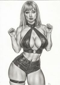 Image for Pin-Up Magik Pencil Illustration 9x12"