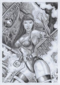 Image for Psylocke (09"x12") original comic art by Edno Taveira (2025) * TramaStudio