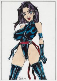 Image for Psylocke (09"x12") original comic art by Kelly (2025)  * TramaStudio
