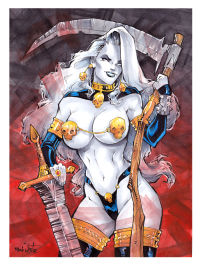 Image for Lady Death Watercolor Illustration