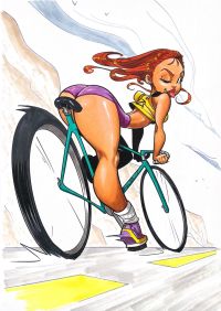 Image for Pinuptober day 7 - Cyclist