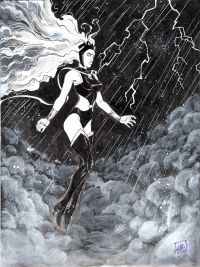 Image for STORM X-MEN ORIGINAL ART SIGNED SJ BARINKA