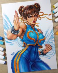 Image for Arttrober2025 Day18 - Chun Li (Street Fighter Alpha)