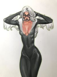 Image for Black Cat Mixed Media by Celal Koc