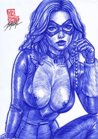 Image for Black Cat - MOONLIT FELINE / Bazal. 11,7x 8,3 in. 