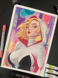 Image for Gwen Stacy Mixed Media Art