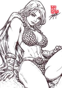 Image for Red Sonja - FLAME OF THE HYBORIAN AGE/ Bazal. 11,7x 8,3 in. 