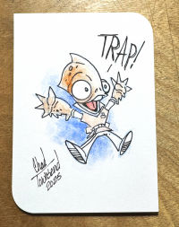 Image for Admiral Ackbar Sketch Card by Chad Townsend