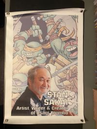 Image for Maui Comic Con 2017 Stan Sakai banner, 20x29.5 – signed and remarked on front