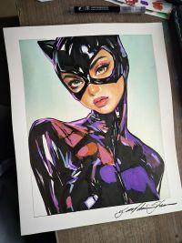 Image for Catrwoman - Pinup art by Guilherme Silva - 11,3" x 13,6"