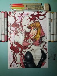 Image for Spider-Gwen Carnage Original Art "9x12"