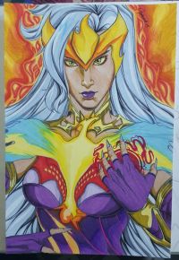 Image for Scarlet witch phoenix skin marvel rivals. 