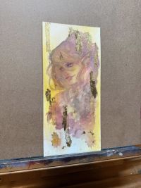 Image for Watercolor with gold leaf 'Demo Study'