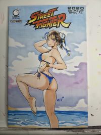 Image for "Strongest view in the world" Chun Li swimsuit sketch cover