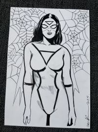 Image for Spider-Woman A4 Pen and Ink Drawing