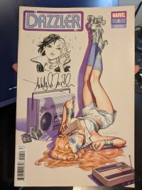 Image for WHAT A REMIX! Rivals Luna Snow remarque on my Dazzler #1 variant - Ashley Witter
