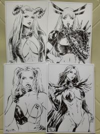 Image for 10-Piece Original Ink Art Bundle by Rafael Paiva