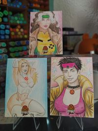 Image for 3 X-Girls Sketch Cards Set by Miralvo