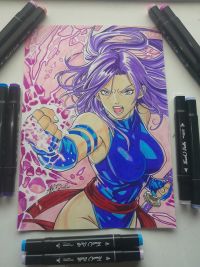 Image for Psylocke original art size 09x12 by aly Rafael